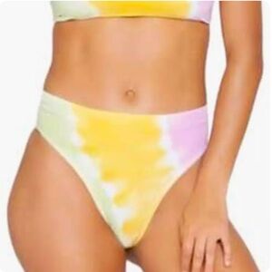 The L*Space Diagonal Sunburst Lizzie Bikini Bottom Size Small hand dyed tie dye